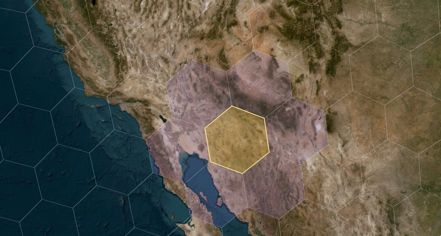 H3 resolution 2: Region view