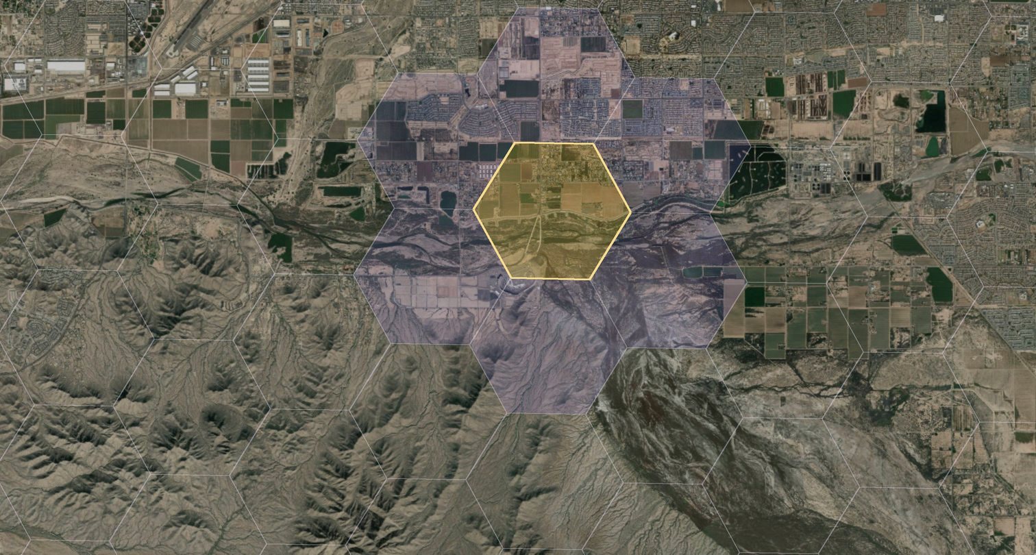 H3 resolution 7: Neighborhood view